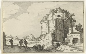 Ruiny rzymskie Rzymskie ruiny i nadmorskie krajobrazy (seria 1) (tytuł serii) autorstwa Willem van Nieulandt (II)
