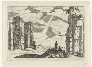 Ruiny Łaźni Karakalli Ruiny rzymskie (seria 2) (tytuł serii) autorstwa Willem van Nieulandt (II)