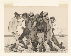 Żniwa 1918. Współczesny snop kukurydzy (oryginalny tytuł na obiekcie) autorstwa Willem van Schaik (signed by artist)