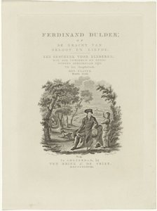 Siedzący podróżnik i chłopiec w krajobrazie Strona tytułowa dla: J.G. Tobler, Ferdinand Dulder, 1838