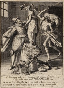Śmierć ze strzałą, która ma powalić człowieka, 1609