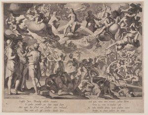 Sąd Ostateczny, płyta 13 z Tronów Sprawiedliwości (Thronus Iustitiae) autorstwa Willem van Swanenburgh