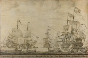 Rada Wojenna na pokładzie Siedmiu Prowincji, okręt flagowy Michiela Adriaensza de Ruytera, 10 czerwca 1666, poprzedzający bitwę czterodniową: epizod z II wojny angielsko-holenderskiej