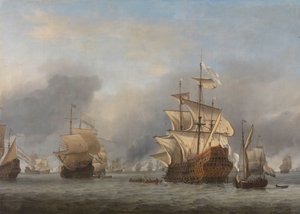 Schwytanie Królewskiego Księcia Zdobycie angielskiego admirała „Księcia Królewskiego” 13 czerwca 1666 podczas bitwy czterodniowej, 11-14 czerwca 1666: epizod z drugiej wojny angielsko-holenderskiej (1665-1667)