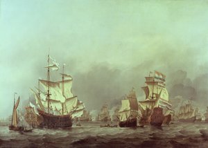 Poddanie się księcia królewskiego, 3 czerwca 1666 r. autorstwa Willem van de Velde