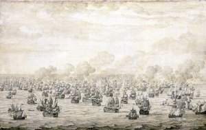 Pierwsza bitwa pod Schooneveld, 28 maja 1673 r. autorstwa Willem van de the Elder Velde