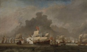 Bitwa pod Solebay, 7 czerwca 1672 r. autorstwa Willem van de the Younger Velde