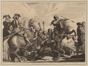 Polowanie na wilka autorstwa Willem van der Leeuw after Sir Peter Paul Rubens