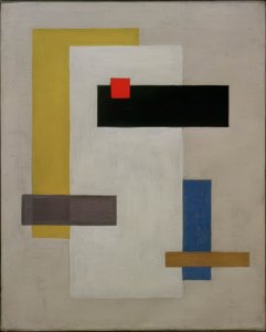 Czerwony kwadrat autorstwa Willi Baumeister