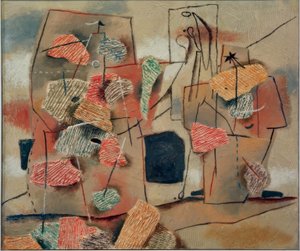 Dwie postacie, grzebień autorstwa Willi Baumeister