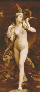Młodość i miłość (fotograwiura) autorstwa William Adolphe (after) Bouguereau