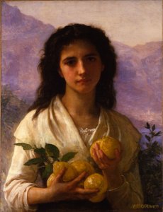 Dziewczyna trzymająca cytryny autorstwa William-Adolphe Bouguereau