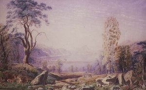 Loch Garry, Invernesshire, jesień 1856 autorstwa Joseph Mallord William Turner