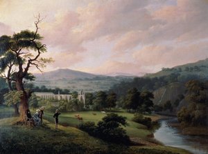 Opactwo Bolton z River Wharfe (akwarela na papierze) autorstwa Joseph Mallord William Turner