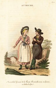 Kowal i jego żona, Górna Austria autorstwa William (after) Alexander