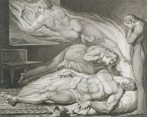 Death of the Strong Wicked Man, pl.6, ilustracja z „The Grave, A Poem” Williama Blake