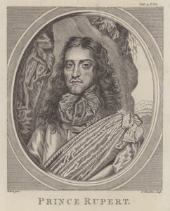 Książę Rupert Reński, niemiecki żołnierz, który walczył po stronie rojalistów w angielskiej wojnie domowej (rycina) autorstwa William (after) Dobson