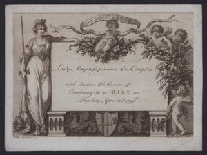 Zaproszenie od Lady Mayores of London na bal w Mansion House