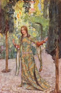 Romeo i Julia Szekspira: Akt II, Scena V (kolorowa litografia)