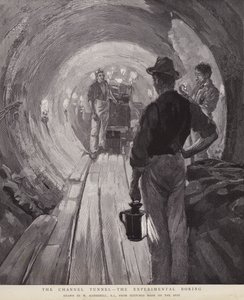 Tunel pod kanałem - Eksperymentalna nuda (litografia)