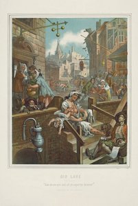 Chromolithograph Gin Lane Williama Hogartha (chromolitho)
