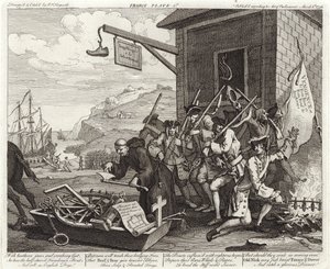 Inwazja - Francja - Płyta 1 autorstwa William (after) Hogarth