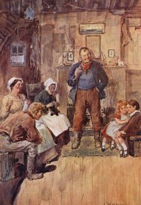 Chłopięce lata Davida Copperfielda (kolorowa litografia)