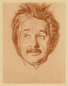 Portret profesora Alberta Einsteina (litografia) autorstwa William (after) Rothenstein