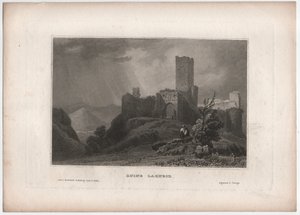 Zrujnuj Lahneck autorstwa William (after) Tombleson