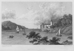 Zamek Dartmouth (grawerowanie) autorstwa William (after) Westall