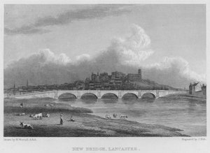 New Bridge, Lancaster (grawerowanie) autorstwa William (after) Westall