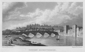 Newport, Monmouthshire (grawerowanie) autorstwa William (after) Westall