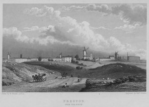 Preston, z północy (grawerowanie) autorstwa William (after) Westall