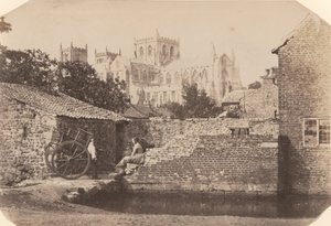 Katedra w Ripon od południowego wschodu, przylegająca do rzeki Skell, ok. 1855 (zdjęcie) autorstwa William A. Pumphrey