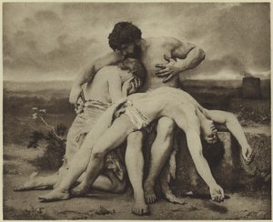 Pierwsza żałoba (fotograwiura) autorstwa William-Adolphe Bouguereau