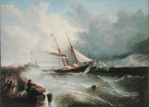 Przybycie księcia Alberta do Dover w drodze do Londynu na jego małżeństwo z królową Wiktorią w 1840 roku (olej na płótnie)