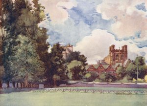 Christchurch Meadows, modny kurort w czasach, gdy "Tom Brown" i "Verdant Green" byli studentami (kolorowa litografia)