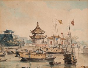 Scena chińska (Świątynia i Shinsan) autorstwa William Alexander
