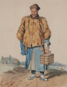 Mężczyzna w chińskim stroju (trzymający pudełko w lewej ręce) autorstwa William Alexander