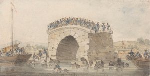 Pozostałości mostu w San-Sien-Wey na Pei-Ho niedaleko Tong-Tcheou, 15 sierpnia 1793 autorstwa William Alexander