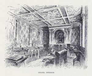 Wnętrze kaplicy (grawerowanie) autorstwa William Alexander Ansted