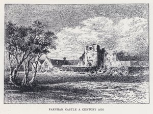 Zamek Farnham sto lat temu (rycina)