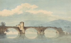 Uma ponte sobre o Arno (?)polonês autorstwa William Alfred Delamotte