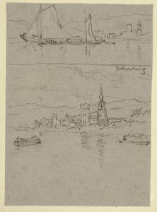 Dwie sceny rzeczne autorstwa William Alfred Delamotte