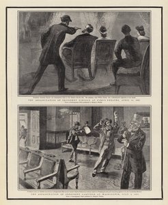 Zabójstwo prezydenta Lincolna w teatrze Forda, 14 kwietnia 1865, zabójstwo prezydenta Garfielda w Waszyngtonie, 2 lipca 1881