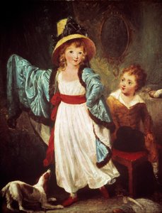 Les enfants deguises Obraz Williama Artauda (1763-1823) XIX-wieczne słońce. 0,51x0,41 m Paryż, Musee Cognacq Jay.