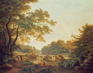Figury przy jazie na rzece Clodiagh w Charleville Forest, hrabstwo Offaly, 1801