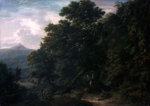 Widok posiadłości Powerscourt (olej na płótnie) autorstwa William Ashford
