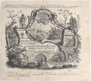Propozycja grawerowania przez subskrypcję z oryginalnego obrazu namalowanego przez Zuccarelle, 1756. autorstwa William Austin