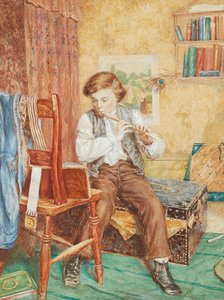 Młody muzyk (akwarela) autorstwa William B. Bunney